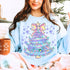 RTS*COLORFUL CHRISTMAS TREE* GLITTER CLEAR FILM SCREENPRINT TRANSFER